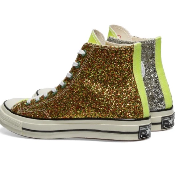 Converse X JW Anderson Chuck silver and gold glitter UNISEX MEN 7.5  WOMENS 9.5 - Picture 9 of 16